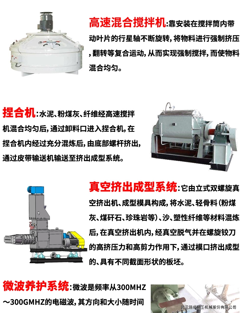 ECP真空挤出纤维水泥板设备生产线2